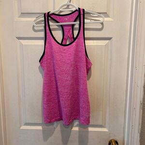 Layers Pink Racerback Athletic Tank Top Women's Size L Quick Dry Athleisure